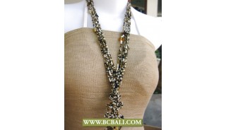 Cute Style Beads Wrap Long Necklace Fashion